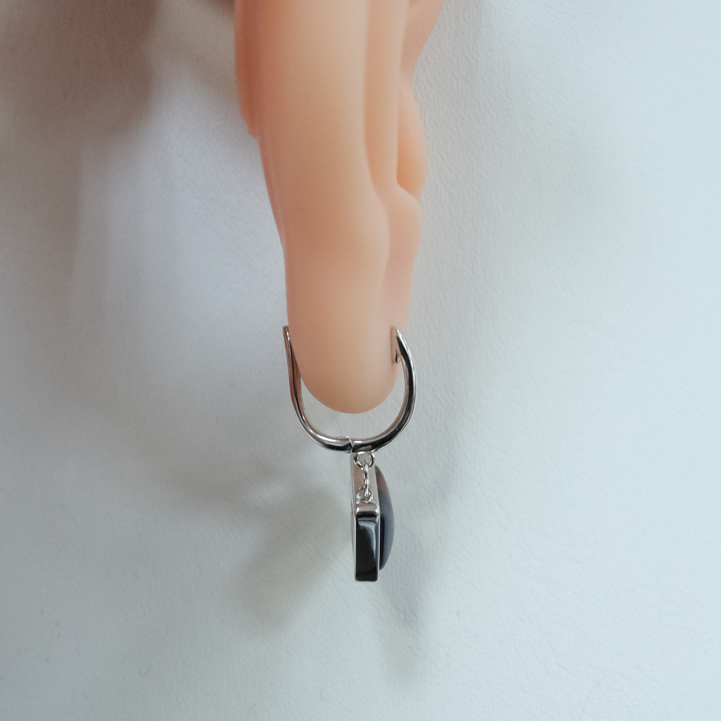 Серебряные серьги с аммолитами